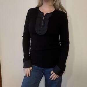 BCBG Maxazria Black Knit Top